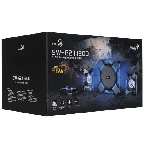 Колонки Genius SW-G2.1 1200 черный 