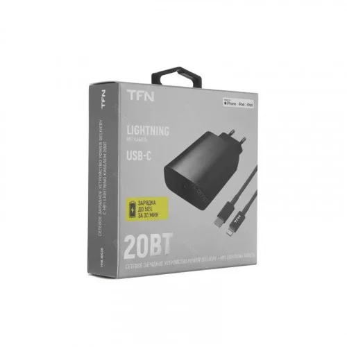 Сетевое зарядное устройство TFN WC35 + кабель Type-C - Lightning 