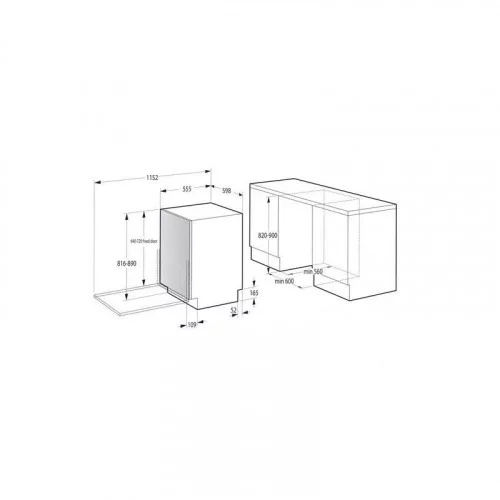 Машина посудомоечная встраиваемая GORENJE GV 693A65AD 
