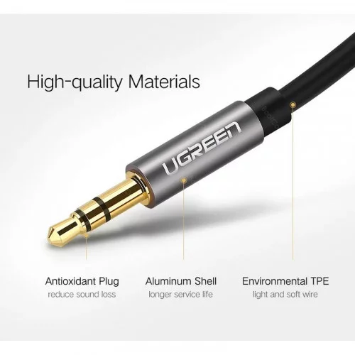 Кабель UGREEN AV119 (10733) 3.5mm Male to 3.5mm Male 1м 