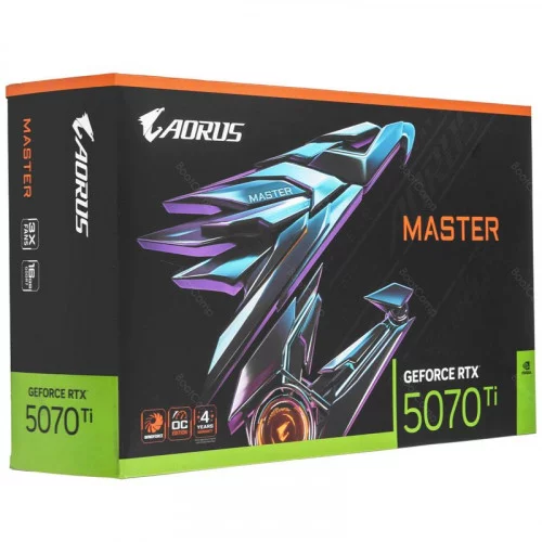 Видеокарта GIGABYTE GeForce RTX 5070 Ti AORUS MASTER (GV-N507TAORUS M-16GD) 
