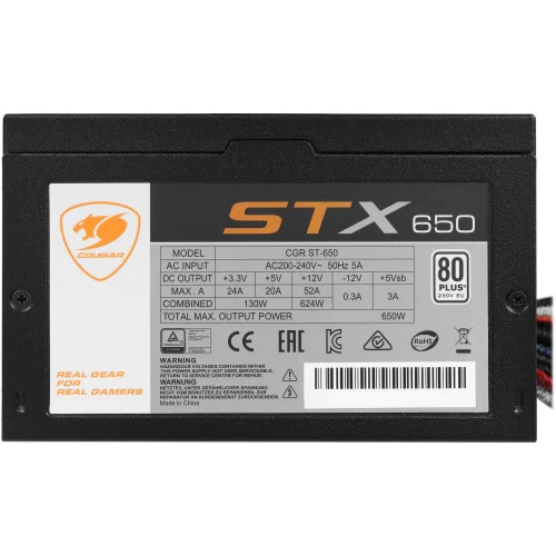 Блок питания Cougar STX650 [CGR ST-650] черный 