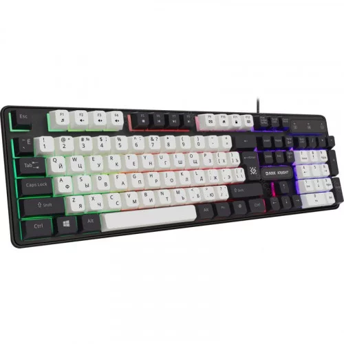 Клавиатура игровая Defender Dark Knight GK-077 бел-чёрн 