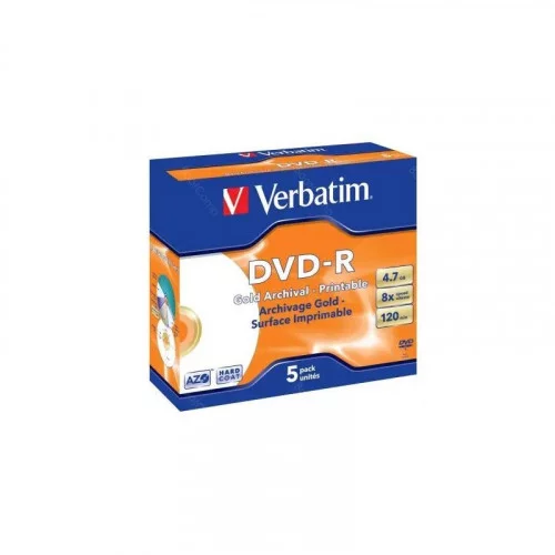 Матрица DVD-R 4.7Gb Verbatim 8X Jewel Case (5) PRINTABLE (43638) 