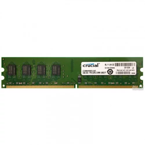 Оперативная память DDR2-800 (PC2-6400) 2GB Crucial (CT25664AA800) 