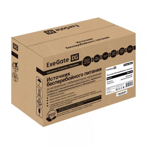 ИБП Exegate BNB-1000.LED.AVR.4C13.RJ.USB 1000VA/550W EX292784RUS 