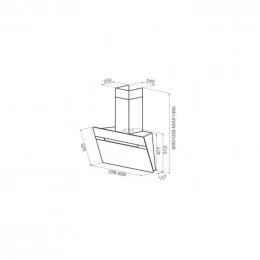 Вытяжка наклонная JET AIR VIKI BL 60 A PRF0111475B                                                                                                                                                                                                        