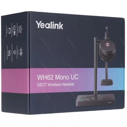 Беспроводная моногарнитура Yealink WH62 Mono UC + Док-станция черный 2022 