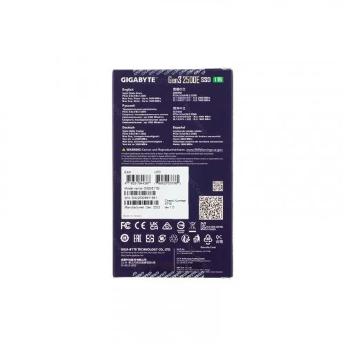 SSD M.2 накопитель 1 ТБ GIGABYTE AORUS (G325E1TB) 