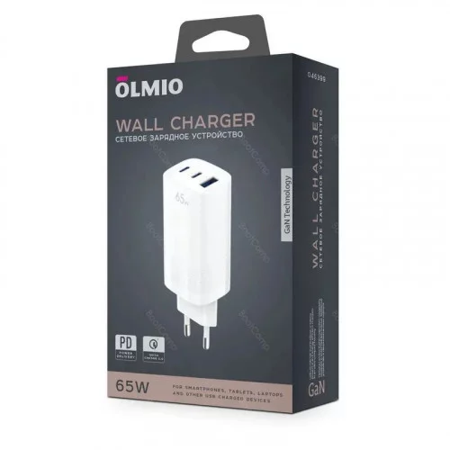 Сетевое зарядное устройство Olmio 65Ws белое 