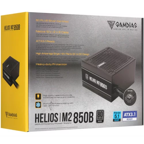 Блок питания GAMDIAS HELIOS M2-850B [16220-04900-10000-G] черный 