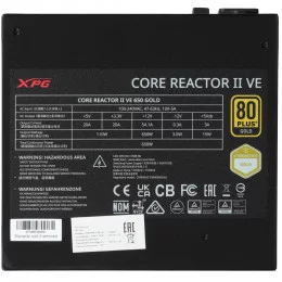 Блок питания ADATA XPG CORE REACTOR II VE 650W [COREREACTORIIVE650G-BKCEU] черный                                                                                                                                                                         