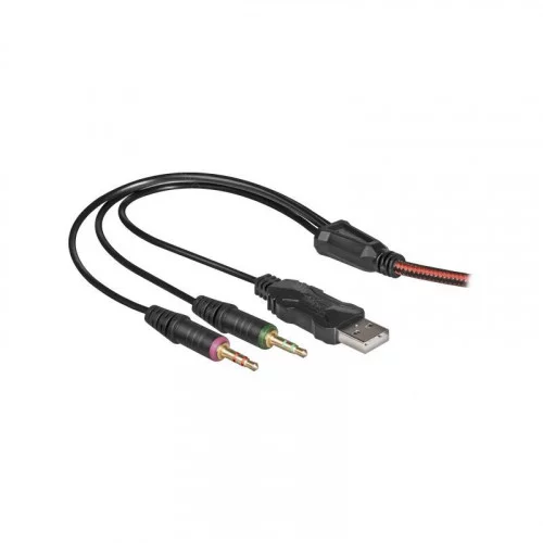 Наушники с микрофоном Defender Redragon Delirium чёрный+красный 