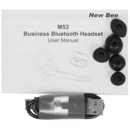 Беспроводная моногарнитура New Bee M53 черный 2024 