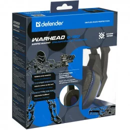 Наушники с микрофоном Defender Warhead G-190 синий+чёрный                                                                                                                                                                                                 