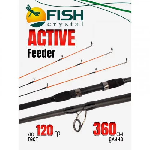 Удилище фидерное Fish Crystal Active Feeder 3,60м до 120г 