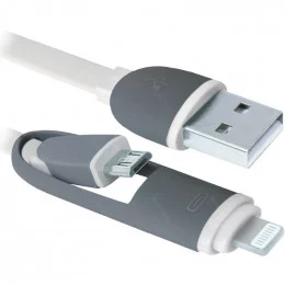 Кабель USB Defender USB10-03BP белый                                                                                                                                                                                                                      