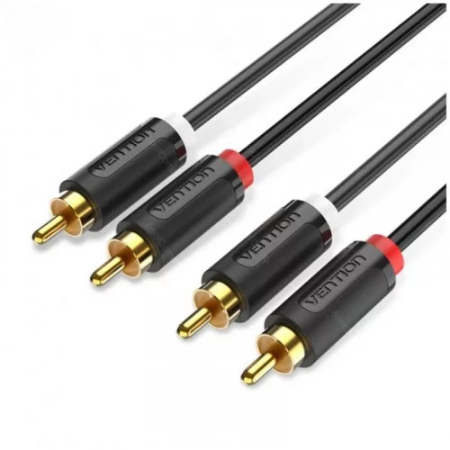 Кабель аудио Vention BCMBH (2RCA M - 2RCA M) 2м черный 