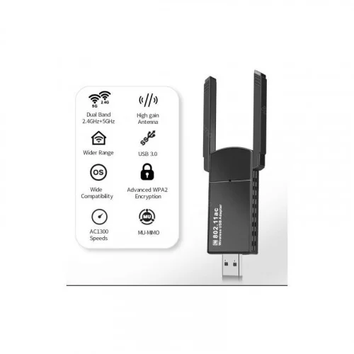 Беспроводной USB 3.0 адаптер Wi-Fi KS-is KS-530 AC1300 