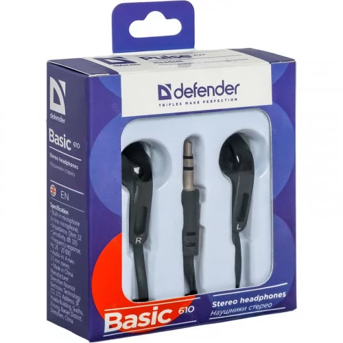 Наушники Defender Basic 610 черный 
