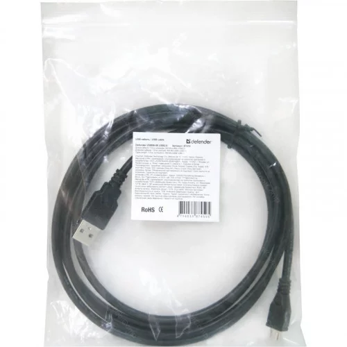 Кабель USB Defender USB08-06 USB2.0 AM-MicroBM 1.8м 