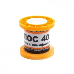 Припой-катушка ПОС-40 с канифолью,  диам. 1,5 мм, 100 гр                                                                                                                                                                                                  