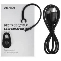 Беспроводная моногарнитура Deppa AXXA AM-01 черный 2022                                                                                                                                                                                                   