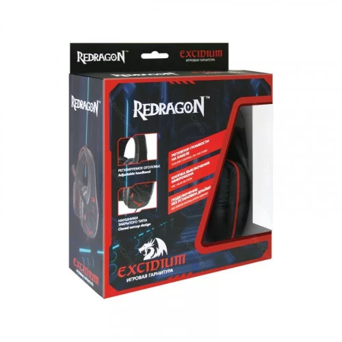 Наушники с микрофоном Defender Excidium красный+чёрный 