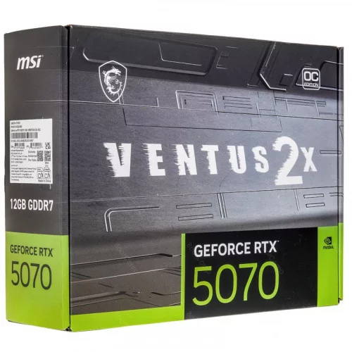 Видеокарта MSI GeForce RTX 5070 VENTUS 2X OC (RTX 5070 12G VENTUS 2X OC) 