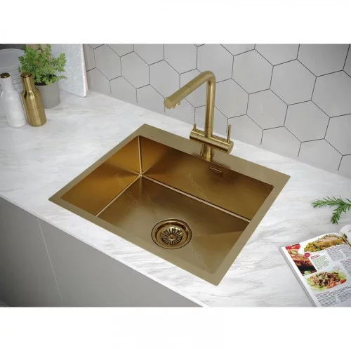 Кухонный смеситель PAULMARK SKALEN-BG Sk213020-BG брашированное золото 