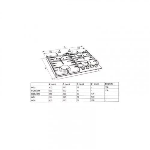 Варочная поверхность газовая GORENJE GT 642AXW 