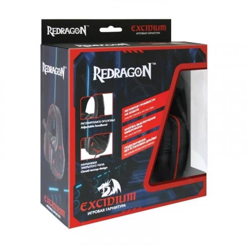 Наушники с микрофоном Defender Redragon Excidium красный+чёрный 