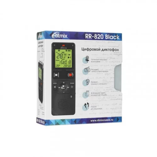 Цифровой диктофон RITMIX RR-820 16Gb Black 