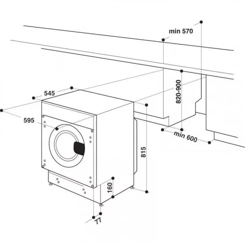 Стиральная машина с сушкой встраиваемая Whirlpool BI WDWG 751482 