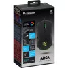 Игровая мышь Defender Arga GM-049 чёрный + ковёр 