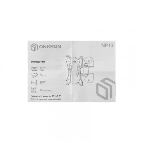Кронштейн для ТВ ONKRON NP13 чёрный 