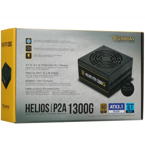 Блок питания GAMDIAS HELIOS P2A-1300G [16223-02940-10001-G] черный 