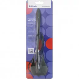 Микрофон Defender MIC-115 черный                                                                                                                                                                                                                          