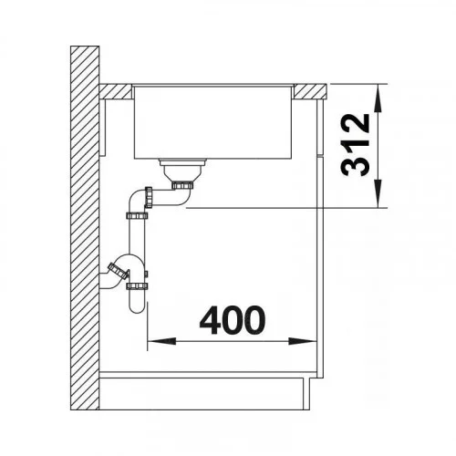 Кухонная мойка BLANCO SUBLINE 500-F (527352) вулканический серый 