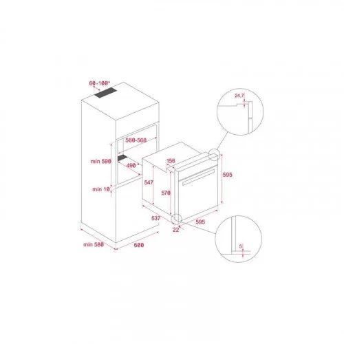 Духовой шкаф электрический TEKA HLB 8510 P BK 