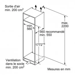 Холодильник встраиваемый Bosch KIL82VFE0                                                                                                                                                                                                                  