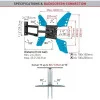 Крепление настенное для TV BARKAN 3400L 40”-70” Наклонно-поворотное 