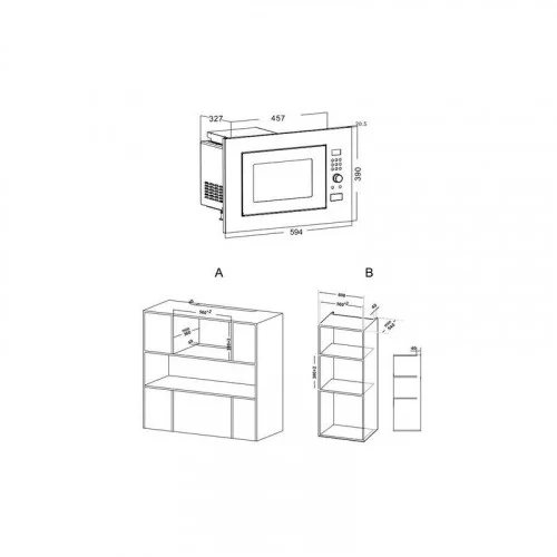 Микроволновая печь встраиваемая Hotpoint MF20G BL H 