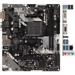 Материнская плата ASROCK B450M-HDV R4.0                                                                                                                                                                                                                   