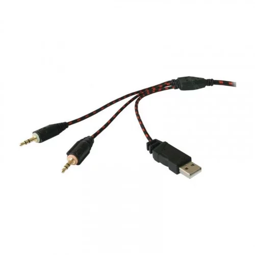 Наушники с микрофоном Defender Redragon Lester красный+чёрный 