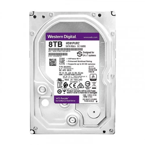 Жесткий диск 8000Gb (8TB) WD Caviar Purple (WD81PURZ) 