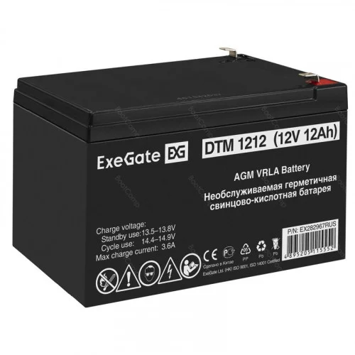 Батарея 12V/12Ah ExeGate DTM 1212 EX282967RUS 