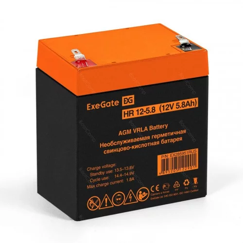 Батарея 12V/ 5,8Ah ExeGate HR 12-5.8 EX285951RUS 
