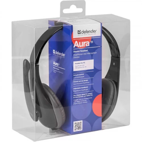 Наушники с микрофоном Defender Aura 111 черный 
