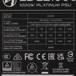 Блок питания LIAN LI EDGE 1000W [G9P.EG1000.BE00.RU] черный                                                                                                                                                                                               